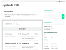 Tablet Screenshot of highlands-nyc.com